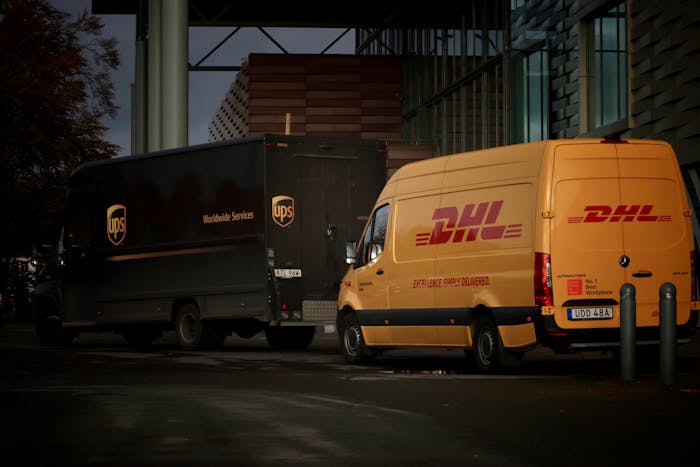 ups-and-dhl-delivery-vehicles