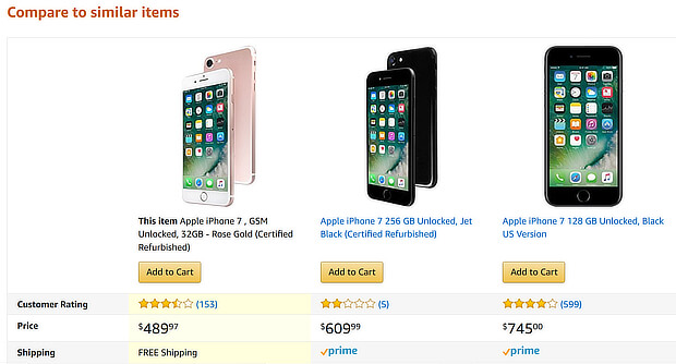 ecommerce-upsell-examples-phone-comparison-amazon