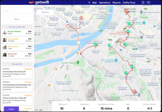 GetSwift UI - Route Optimization