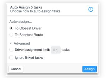 Onfleet – Task auto-assignment