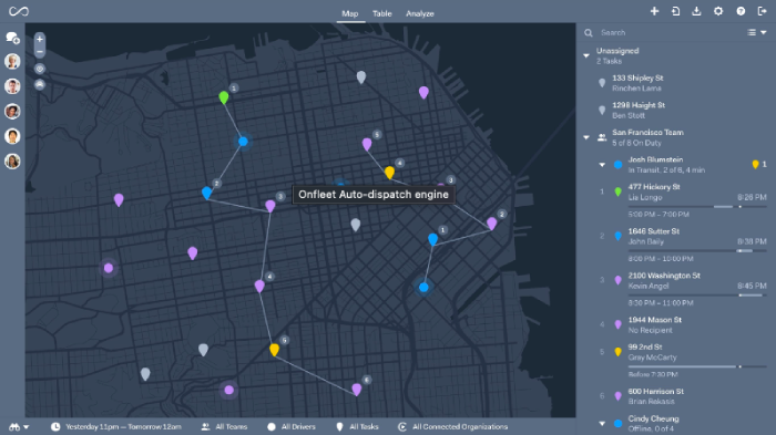 RoadWarrior alternative - Onfleet Route Mapping UI